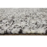 HOMCOM Hochflorteppich mit Fransen Grau 230 x 160 x 2,1 cm(m-3)