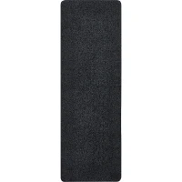 HOMCOM Fußmatte aus Baumwolle waschbar Anthrazit 150 x 50 x 0,45 cm(m-1)