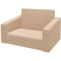 AIYAPLAY 2 in 1 Kids Armchair, Foldable Recliner for 1.5-3 Years Old, Khaki(m-11)