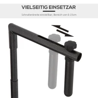 Outsunny Balkonhängetisch Hängetisch halbrund klappbar Rattan-Optik höhenverstellbar Balkon Braun 60 x 39 x 73–83,5cm(m-6)