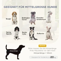 PawHut Hundesofa mit Rückenlehne, Haustiersofa mit Holzbeinen, Hundebett Weichem Bezug Katzensofa Grau 86,5x 61x36 cm(m-4)