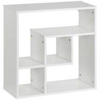HOMCOM Wandregal, schwebendes Regal, Bücherregal, 60 x 25 x 60 cm, Weiß(m-10)