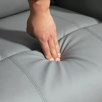 HOMCOM elektrisch Massagestoel, 8 vibratiepunten, bekerhouders, kunstleer, Lichtgrijs(m-9)