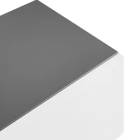 Mobiletto Porta TV Sospeso Extra-Large con 2 Ante e 2 Ripiani Aperti, Sistema Push-to-Open, Supporta TV fino a 90 Pollici, 220x35x30 cm, Bianco(m-8)