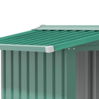 Outsunny Mähroboter Garage aus verzinkte Stahl Überdachung mit Satteldach, wetterfest Garage für Rasenmäher Unterstand Rasenroboter Carport, 88 x 87 x 60 cm Dunkelgrün(m-7)