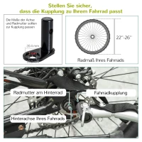 HOMCOM Kinderanhänger, für 2 Kinder, Universalkupplung, Regenschutz, grün+schwarz, 142 x 85 x 105 cm(m-7)