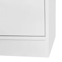 Comodă Modernă cu 4 Uși și Compartiment Deschis Central, Balamale Silențioase Soft-Close, pentru Bucătărie și Living, 60x40x180 cm, Alb(m-9)