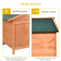 PawHut Kleintierstall mit Freilauf, herausnehmbare Bodenwanne, aufklappbares Dach, 146,7 cm x 95, 5 cm x 69 cm(m-7)