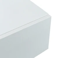 Mobile Porta TV Sospeso Moderno con Illuminazione LED, 3 Ripiani, in Truciolare, 180x40 cm - Mobiletto Porta TV Particolare, Bianco(m-7)