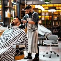 HOMCOM Adjustable Rolling Swivel Beauty Salon Chair, Stool for Spa, Grey(m-7)