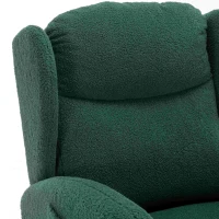 Upholstered Modern Rocking Chair with Wingback, Teddy Fabric, Padded Swaying Chair for Living Room, Bedroom, 96.5x71x101 cm, Green(m-5)
