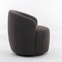 Teddy Fabric Ergonomic Chair with Comfy Backrest, Executive Home Office Chair with 360° Swivel, 64x64x71 cm, Dark Gray(m-9)