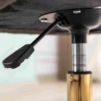 Adjustable Height Ergonomic Swivel Executive Office Chair with Gold Legs and Backrest, 58x58x86 cm, Dark Gray(m-7)