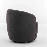 Teddy Fabric Ergonomic Chair with Comfy Backrest, Executive Home Office Chair with 360° Swivel, 64x64x71 cm, Dark Gray(m-10)