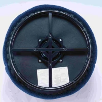 Teddy Fabric Swivel Armchair with Ergonomic Backrest, 360° Swivel Sofa Chairs for Living Room, 64x64x71 cm, Dark Blue(m-9)