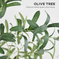 HOMCOM 300 LED Light Decorative Artificial Olive Tree - Green(m-5)