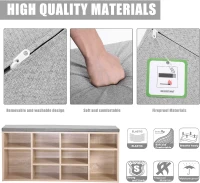 Adjustable Shoe Storage Cabinet With 10 Open Shelves, Wooden Shoe Storage Bench, Click System and Moisture-Resistant Feet, for Hallway, 104x30x48 cm, Oak(m-5)