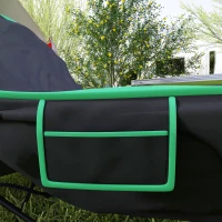 Outsunny Campingstuhl Klappstuhl Oxford-Gewebe belastbar bis 160 kg Schwarz+Grün 139,5 x 85 x 93 cm(m-9)