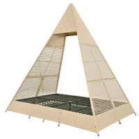 Gartenlounge-Set 231x231cm, Familienfreundlich, mit Vorhang - Ideal für Familie und Freunde, Grau(m-9)