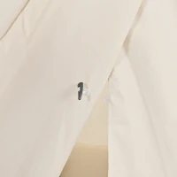 Gartenlounge-Set, Rattanzelt, geeignet für 2-4 Personen, inklusive graues Rattan, beiger Türvorhang, Sitzkissen mit Reißverschluss, Beige(m-6)