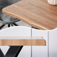 Esstisch, natürliche Haptik, moderne X-A förmige Beine, 120x70x76cm, Natürlich(m-8)