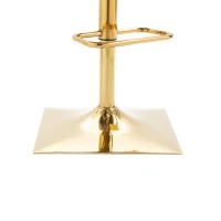 2 Tabourets de bar style art déco avec dossier et repose-pieds, chaise haute hauteur d'assise réglable pivotant 360°, Rose(m-10)