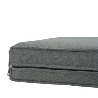 Salon de Jardin Moderne en Fer Zingué et Corde avec Coussins, Composé d'un Canapé Double, Deux Fauteuils et une Table WPC, Pieds Réglables, Blanc+gris(m-5)