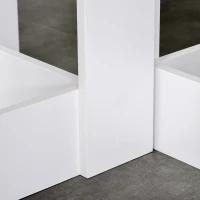 HOMCOM Tavolo Pieghevole da Pranzo a 2 Ribalte, Tavolo da Pranzo Allungabile in Legno Salvaspazio per Cucina e Soggiorno, 104x76x73.7 cm, Bianco(m-8)