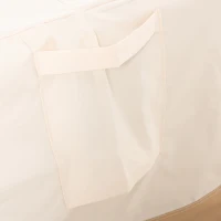Outsunny Capa Protetora para Móveis de Jardim 270x200x78cm  Tecido Oxford 600D Impermeável Cobertura para Sofás Mesas Exterior com 4 Ventilações 5 Alças Cordão de Tração Bege(m-7)