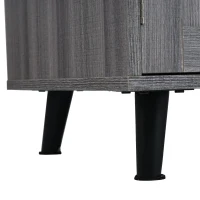 Desserte de Cuisine Multifonction avec Table Rabattable, Étagères Intérieures et 5 Roues, 2 Tiroirs et Meuble Gain de Place, Gris+Blanc(m-9)