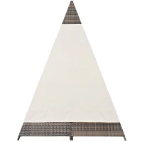 Ensemble de Salon de Jardin en Rotin avec Tente, Convient pour 2-4 Personnes, Inclut des Coussins de Siège Lavables avec Fermeture Éclair, Beige(m-11)