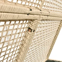 Set poltrona lounge da giardino in rattan con tenda, adatto per 2-4 persone, con cuscini rimovibili e lavabili con cerniera, Grigio(m-5)