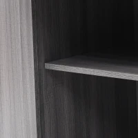 Desserte de Cuisine Multifonction avec Table Rabattable, Étagères Intérieures et 5 Roues, 2 Tiroirs et Meuble Gain de Place, Gris+Blanc(m-8)