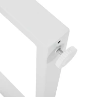 Salon de Jardin Moderne en Fer Zingué et Corde avec Coussins, Composé d'un Canapé Double, Deux Fauteuils et une Table WPC, Pieds Réglables, Blanc+gris(m-7)