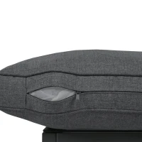 Set da giardino 3 pezzi con 2 sedie a dondolo e tavolino in vetro temperato, design ergonomico, Grigio(m-9)