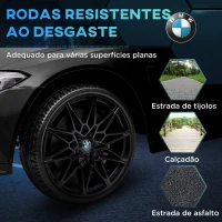 AIYAPLAY Carro Elétrico para Crianças BMW M4 12V com Controlo Remoto Faróis Buzina Música e Velocidade 3-5 km/h 108x69,5x51 cm Preto(m-9)