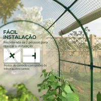 Outsunny Estufa de Jardim 180x180x200 cm Estufa Tipo Túnel Pequena com Porta Enrolável e Janela de Malha para Cultivar Plantas Flores Branco(m-7)