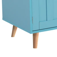 Desserte de Cuisine Multifonctionnelle avec Table Rabattable, Étagères Réglables et Tiroirs, sur 5 Roues, Chariot de Rangement Cuisine, Bleu+Jaune(m-10)