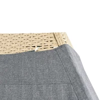 Set poltrona lounge da giardino in rattan con tenda, adatto per 2-4 persone, con cuscini rimovibili e lavabili con cerniera, Grigio(m-4)