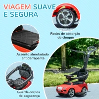 AIYAPLAY Carro Andador 3 em 1 com Licença Bentley Bentayga Carro Andador para Bebés com Guiador e Capô Desmontáveis Vermelho(m-8)