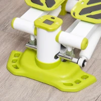 HOMCOM Mini-Stepper, przenośny, antypoślizgowy, z cylindrami hydraulicznymi, wyświetlacz LCD, Metal/ABS, 48x34x21 cm, Biały/Żółty(m-8)