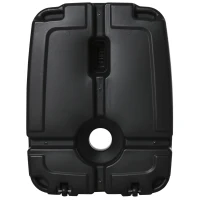 Outsunny Parasol Base, Water and Sand Filled, Up to 100kg, Portable Umbrella Stand Weights for Cantilever Banana Parasol with Wheels, Black(m-8)