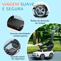 AIYAPLAY Carro Andador 3 em 1 com Licença Bentley Bentayga Carro Andador para Bebés com Guiador e Capô Desmontáveis Branco(m-8)