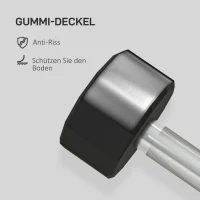 SPORTNOW Korte Halter Set 2 x 10kg, Geen Wegrollen, Antislip Handvat, Rubberen Coating, Metalen Kern, Zwart(m-5)