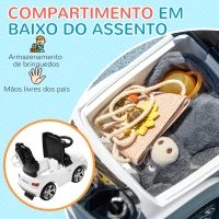AIYAPLAY Carro Andador 3 em 1 com Licença Bentley Bentayga Carro Andador para Bebés com Guiador e Capô Desmontáveis Branco(m-7)