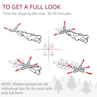 HOMCOM 6ft Flocked Artificial Christmas Tree with 700 Snow Frosted Tips, Metal Stand, Snowy Hinged Xmas Tree, Blue(m-7)