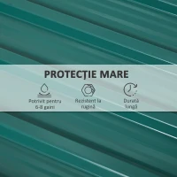 Outsunny Panouri Otel Galvanizat – 12 Foi pentru Acoperis sau Pereti(m-6)