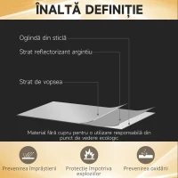HOMCOM Oglinda cu lumina LED, 120 x 140 cm de perete cu 2 culori(m-7)