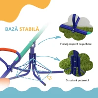 Outsunny Balansoar rotativ la 360° pentru copii intre 3-8 ani(m-7)