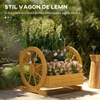 Outsunny Pat de Gradina pe 3 Niveluri, Lemn de Tec(m-4)